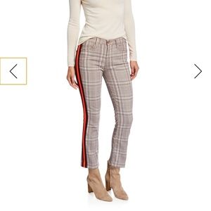 Mother the insider pants in plaid with stripes